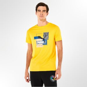 PUMA Men Brand Love Yellow T-Shirt