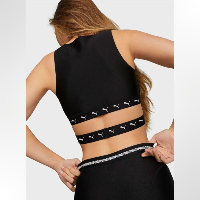 Women Tight Fit Sleeveless Training Crop Top - Image 2