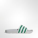 Men adidas ADILETTE Slides Sandals White and green