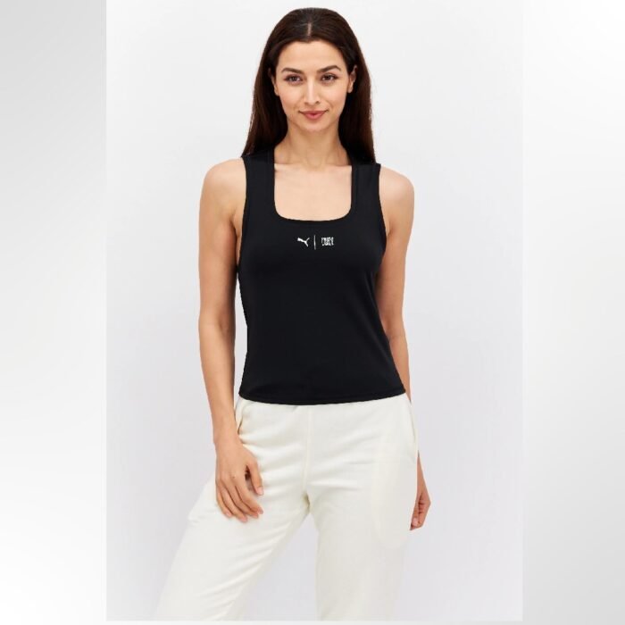 First Mile Crop Tank W Puma Black