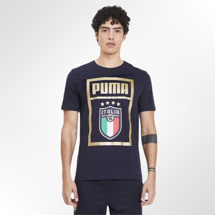 FIGC PUMA DNA Tee Peacoat-Team gold