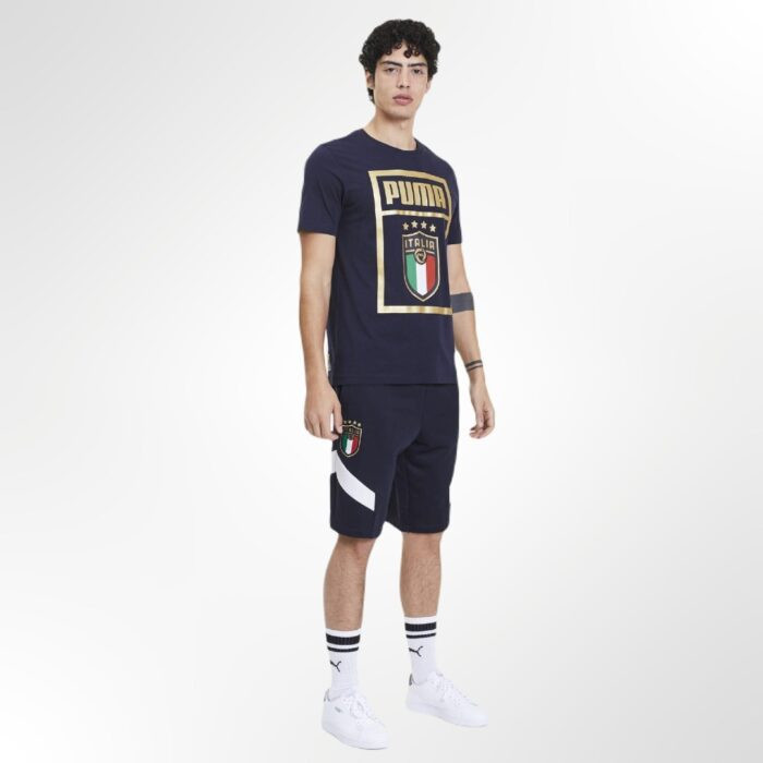 Men's Italy National Soccer Team Puma DNA Navy T-Shirt - Image 3