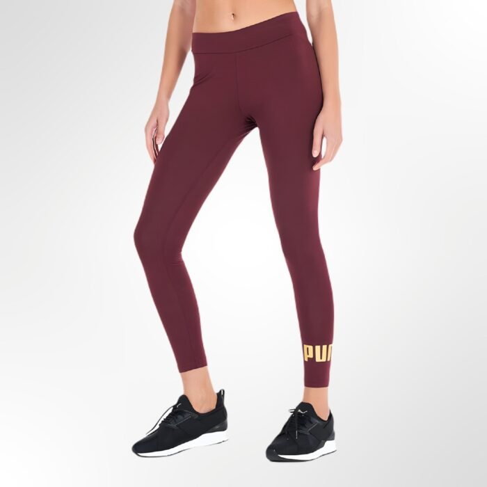 ESS+ Metallic Leggings Aubergine