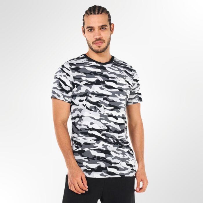 ESS+ Camo AOP Tee Puma Black