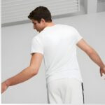 Mens Evostripe Short Sleeve White T-Shirt - Image 3